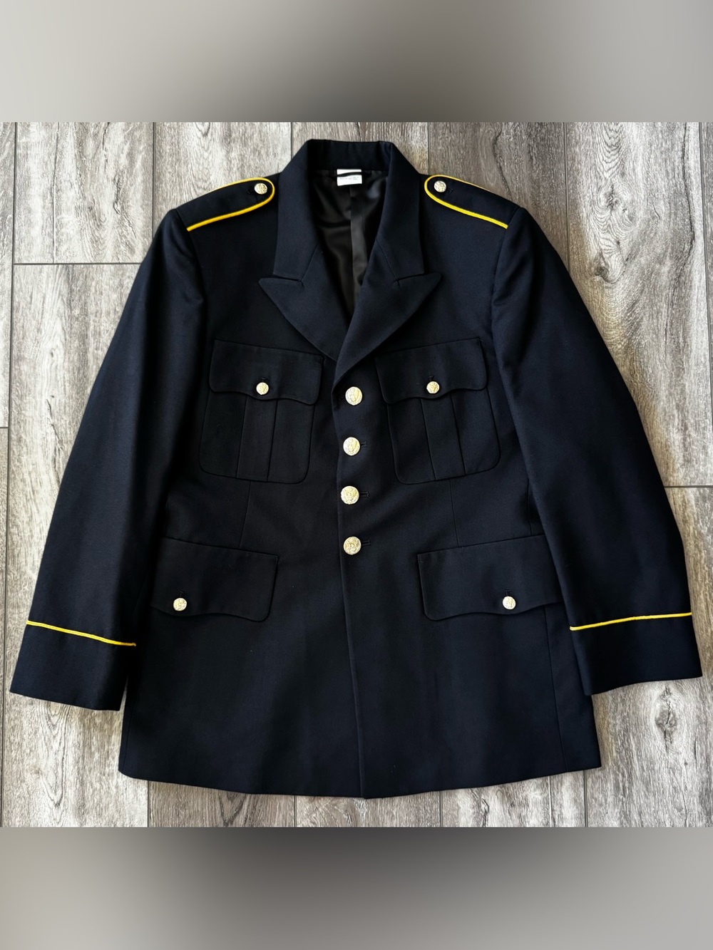 Army Service Uniform ASU Dress Blue Enlisted Coat Jacket 39 Short Excellent